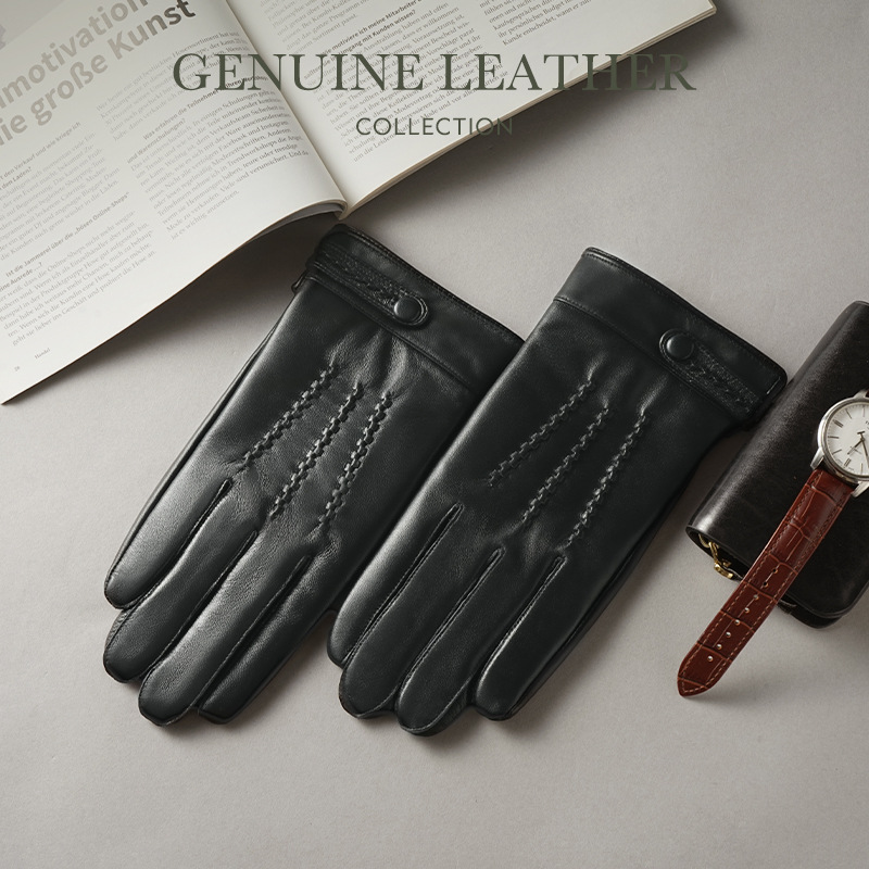 Men's Top Layer Sheepskin Genu - Leather Driving Glove 评论和价格