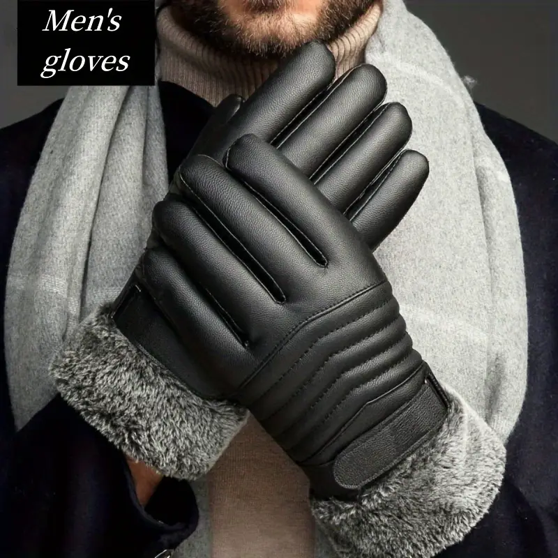 Leather Gloves Winter Warm Tou - Leather Driving Glove 评论和价格