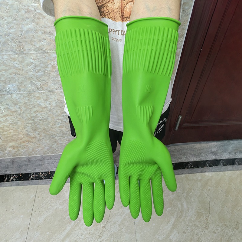 1Pair Lengthen Dishwashing Cle - Dish Glove Rubber 评论和价格
